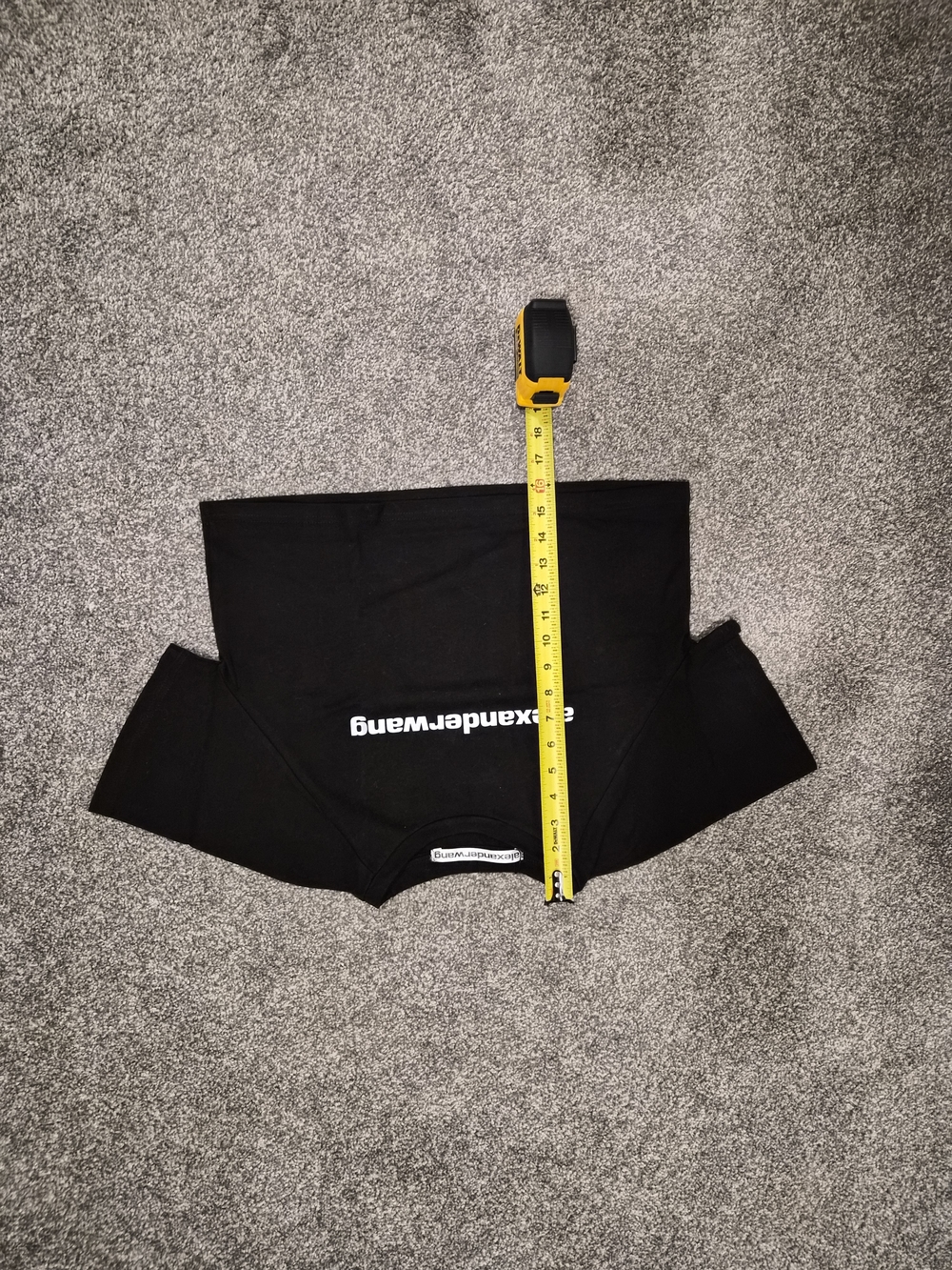 Alexander Wang Black Crop Logo Tee - Picture 3 of 5